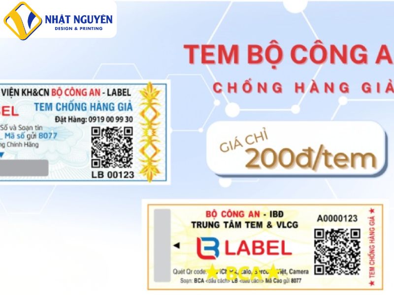 Mẫu in tem vỡ Bộ Công An