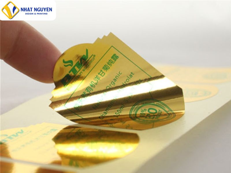 In tem bạc tem vàng giúp tăng tính thẩm mỹ cho sản phẩm