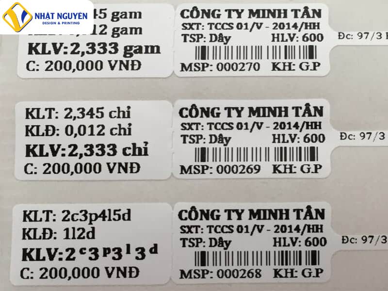 Màu sắc khi in tem bạc tem vàng cần đồng bộ với thương hiệu