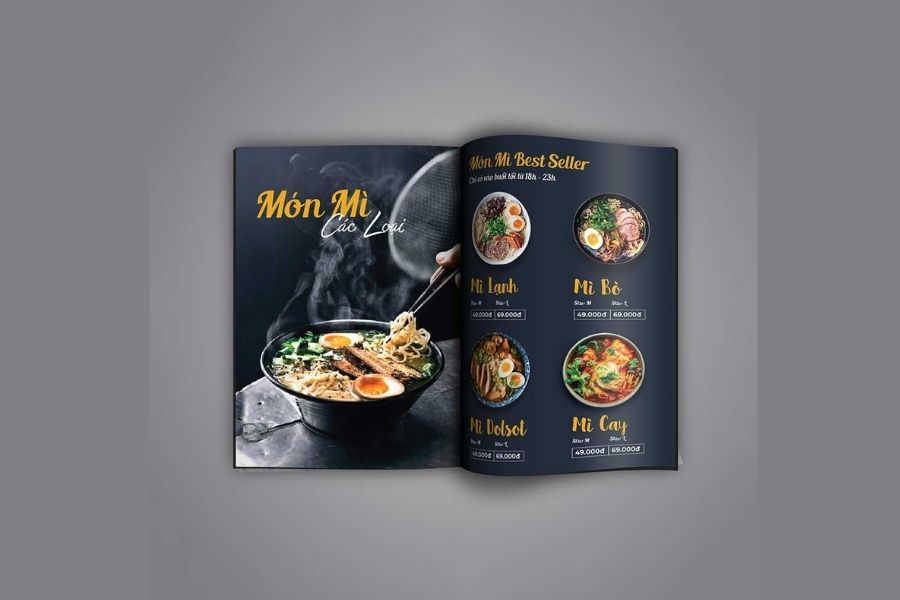 In Menu Quán Ăn TPHCM