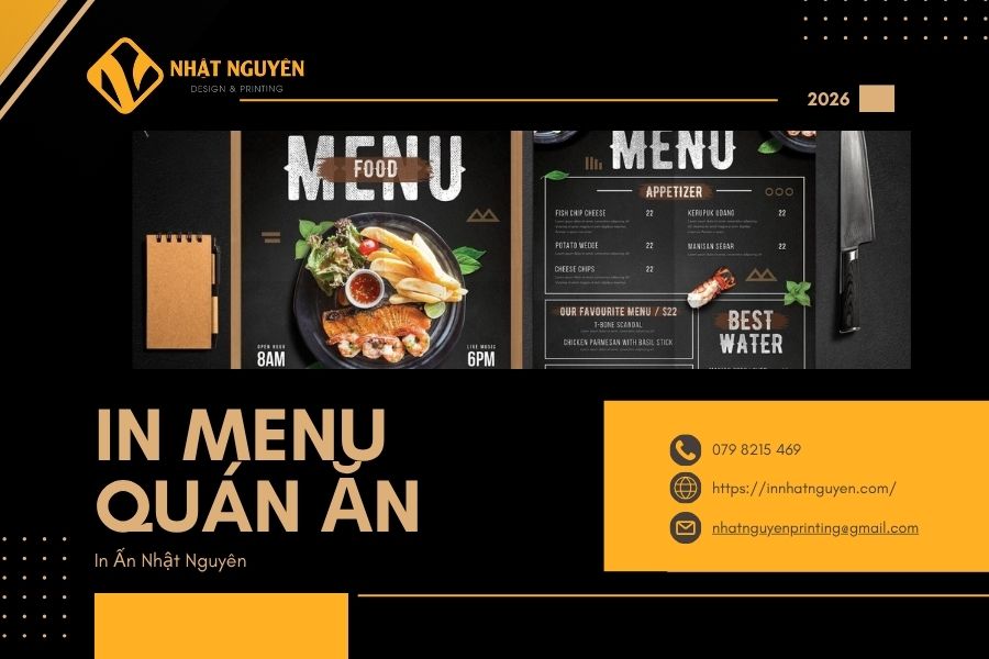 In Menu Quán Ăn TPHCM Giá Rẻ
